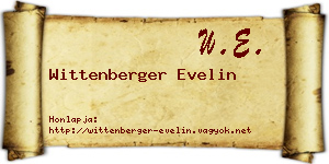 Wittenberger Evelin névjegykártya