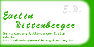 evelin wittenberger business card